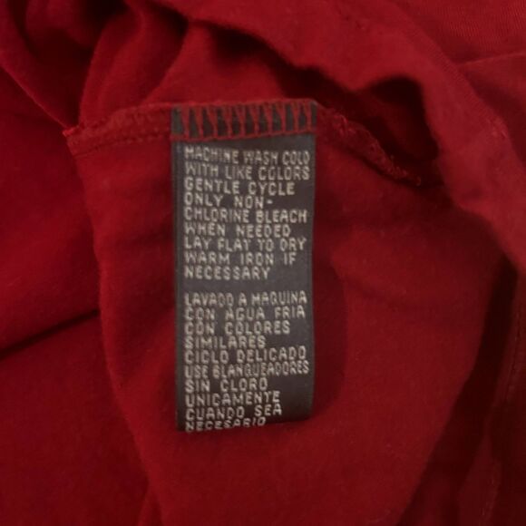 Lauren Ralph Lauren-Cherry Red Top-Velvet Collar/Cuffs Sz L-Old Money-Preppy - Picture 9 of 10